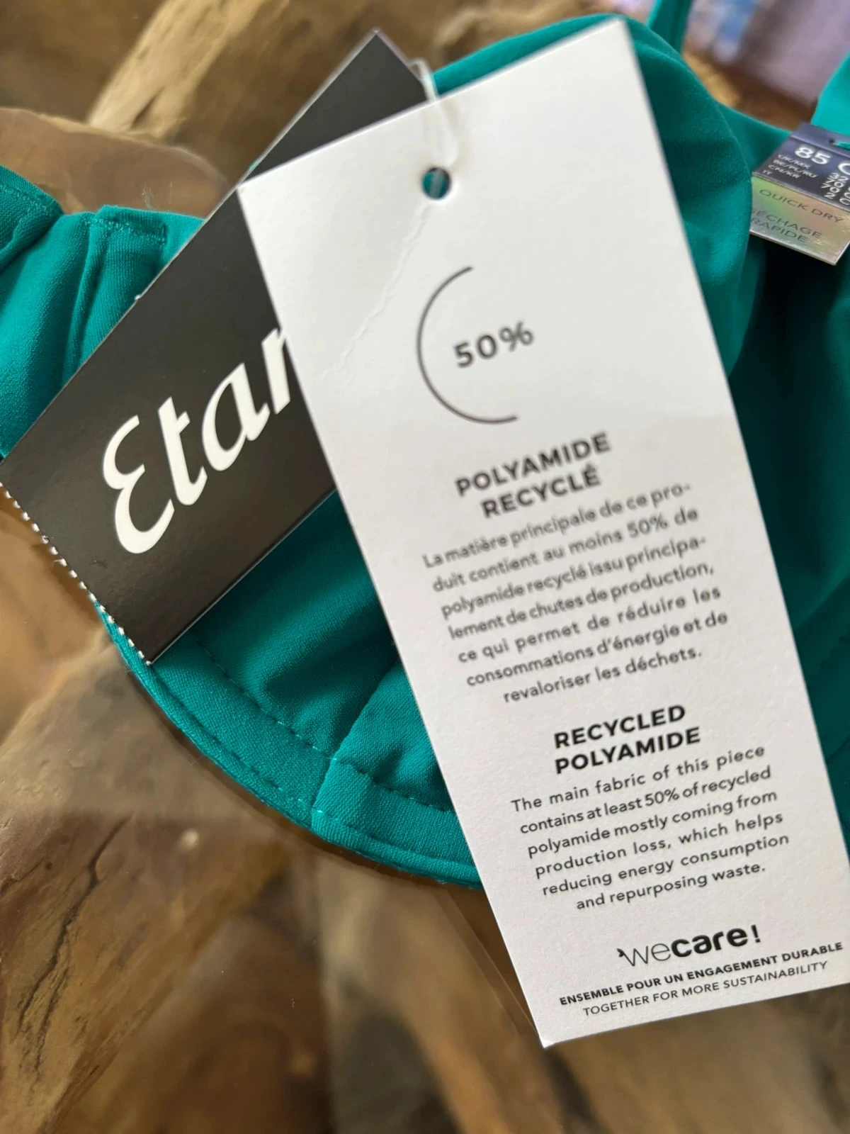 Haut de maillot de bain Etam vert 85C – photo 5